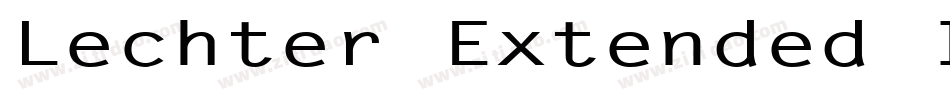 Lechter Extended Italic字体转换